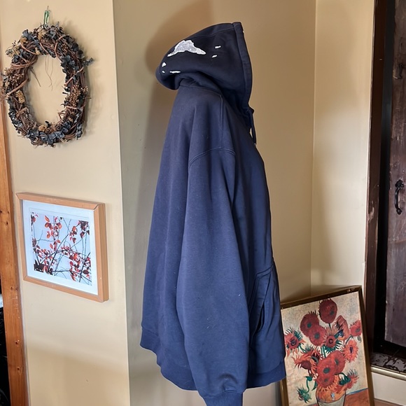 CARHARTT Size 3X RainDefernder Thrashed Paint-Splotch Zipper Down Casual Hoodie - Picture 5 of 16